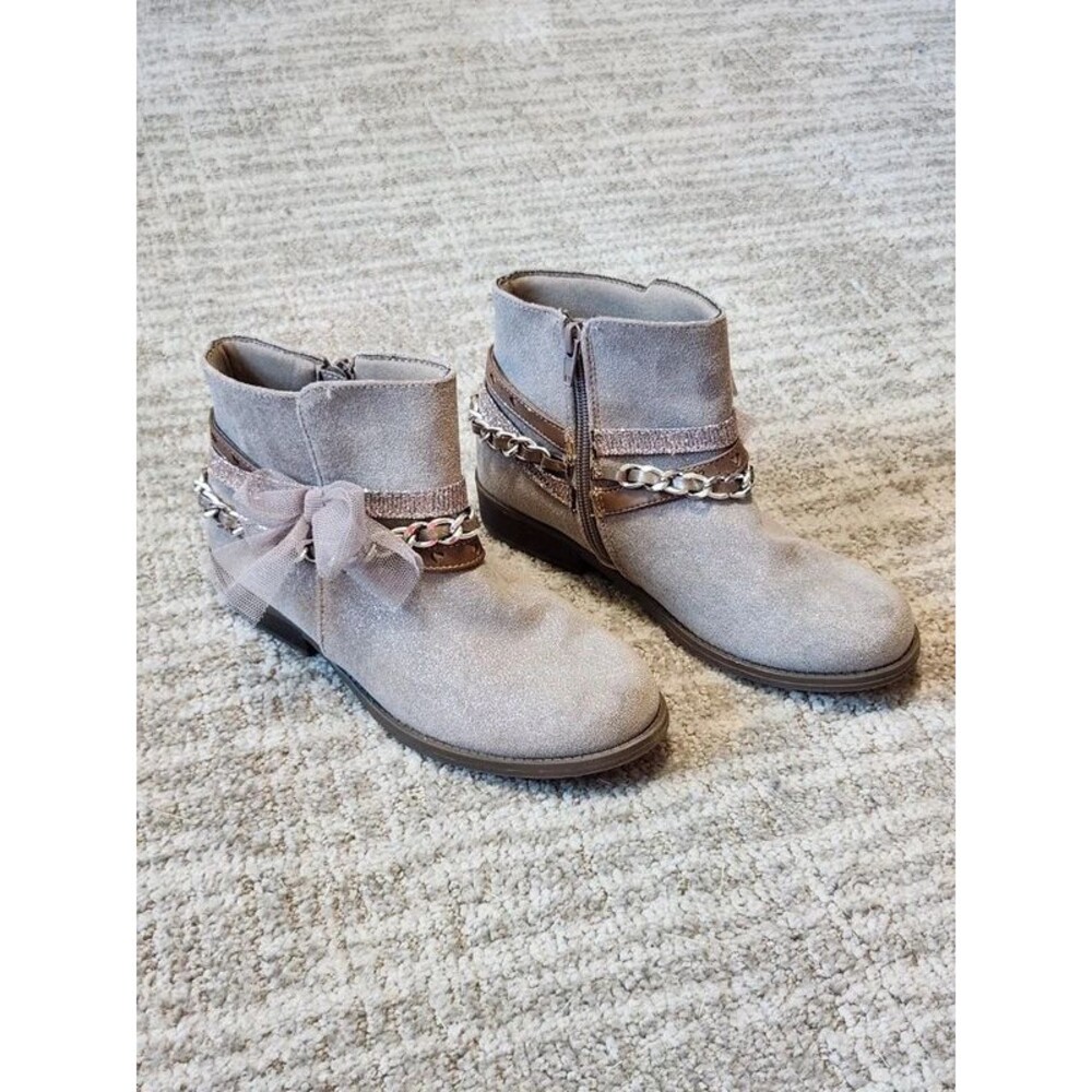 Crown Vintage youth Shanley Booties ankle boots gray silver size 3